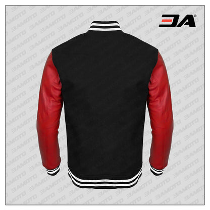 Black Wool Letterman Jacket