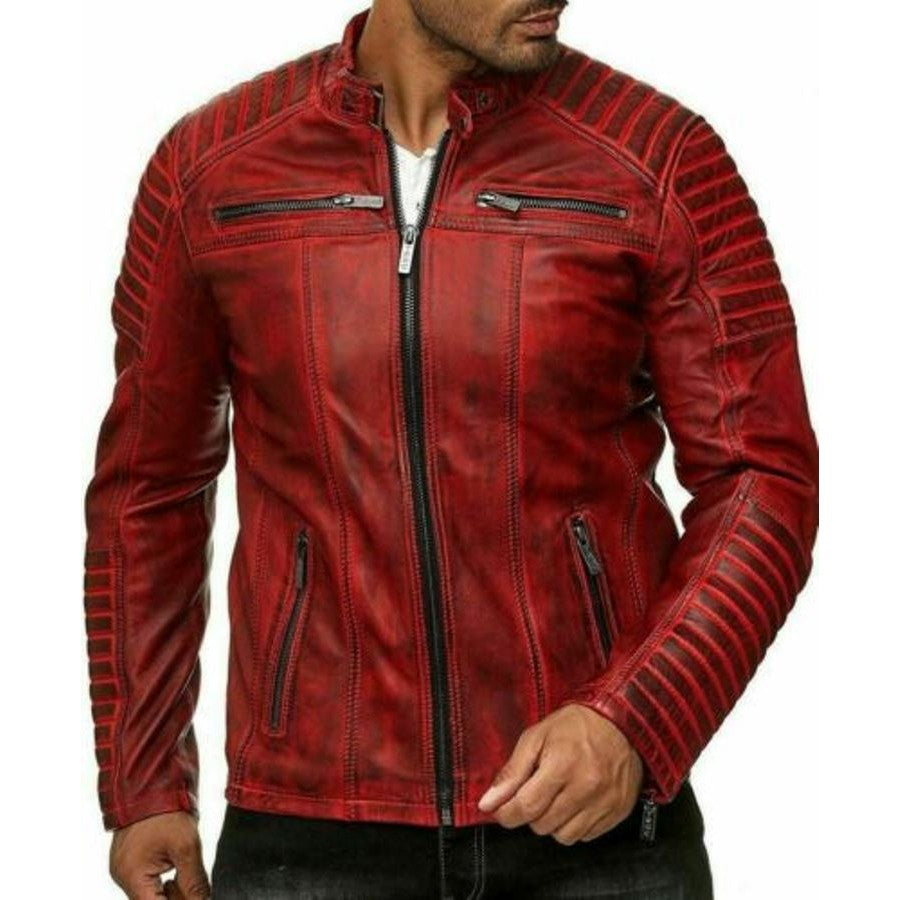 red leather jacket mens