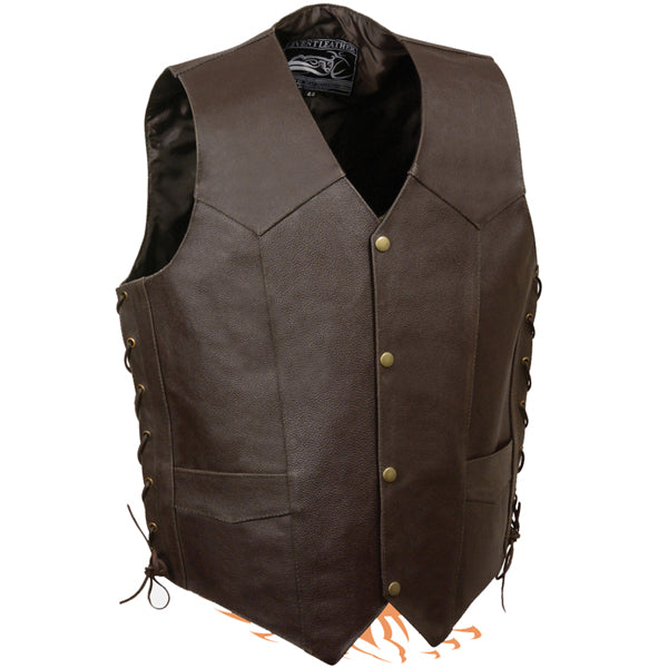 retro brown vest mens