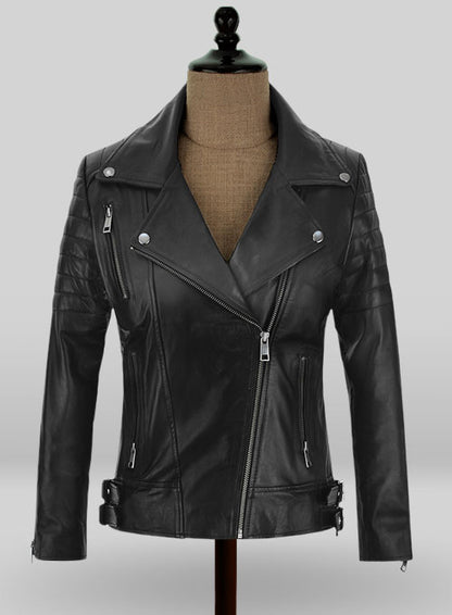 celebrity black leather jacket