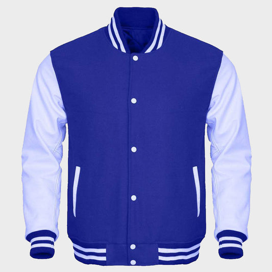 Royal Blue Varsity Jacket Womens - Fashion Leather Jackets USA - 3AMOTO