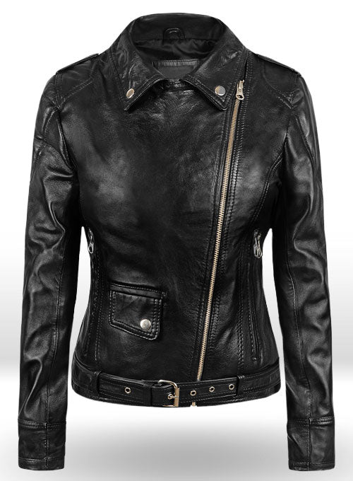 black leather jacket womens