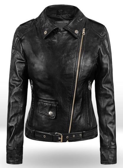 black leather jacket womens