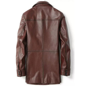 Scout Leather Trench Coat Back