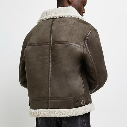 Suede Aviator Jacket