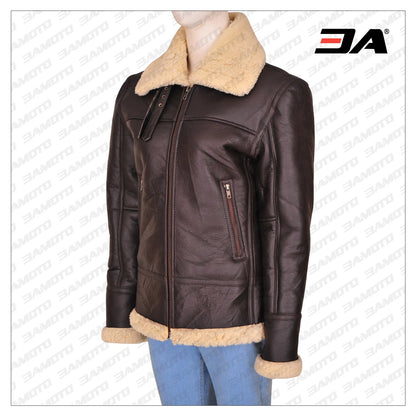 shearling b3 bomber women jacket