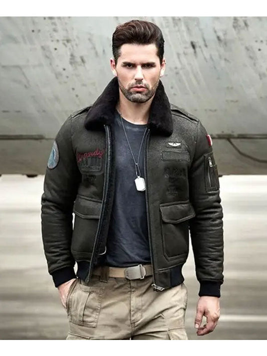 Airforce Flight Jacket Mens Winter Coats - Fashion Leather Jackets USA - 3AMOTO