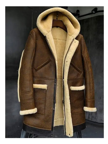 shearling leather coat