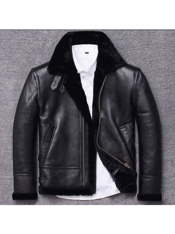 shearling leather coat