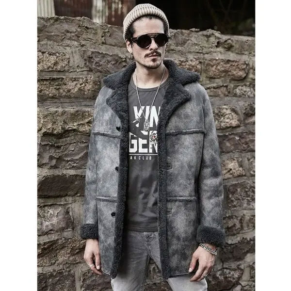 Mens Shearling Coat