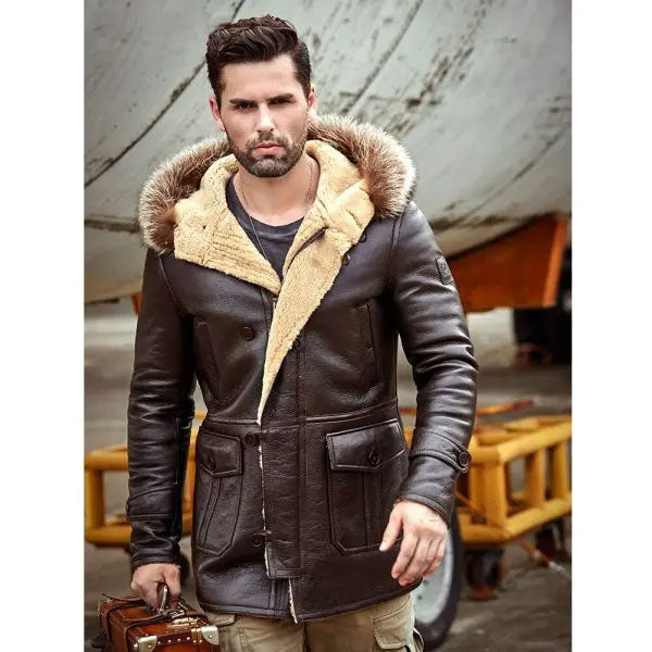 Hooded Shearling Jacket