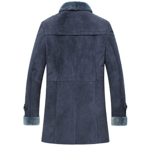 shearling lined sheepskin leather coat