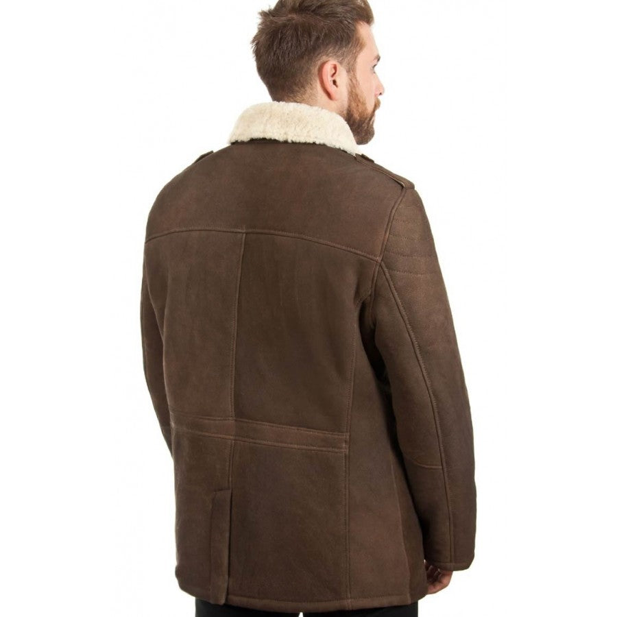 sheepskin leather coat