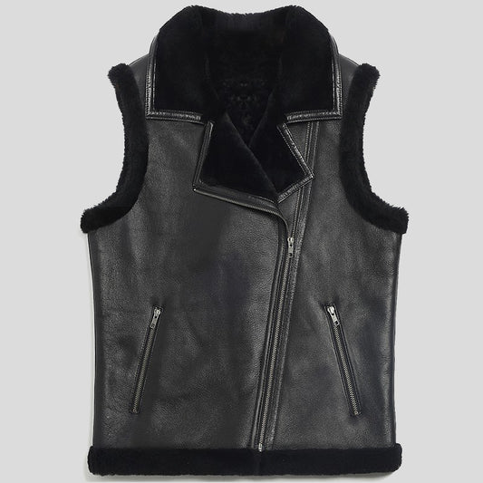 sheepskin vest for men - Fashion Leather Jackets USA - 3AMOTO