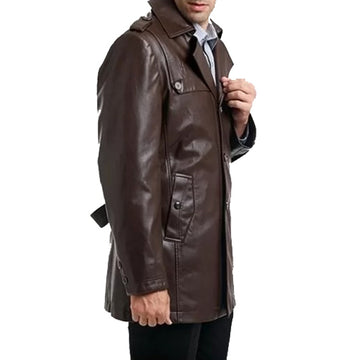 Best Leather Coats for Men  Buy Long Leather Trench Coats for Sale