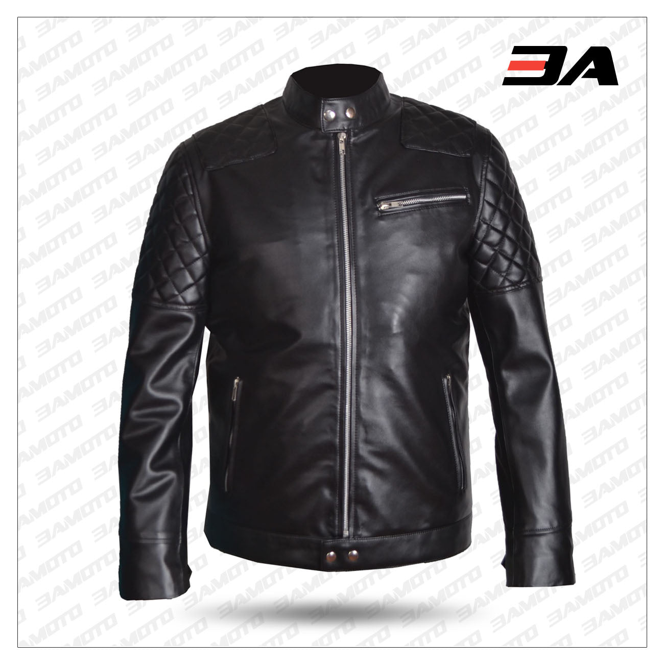 skull leather biker jacket