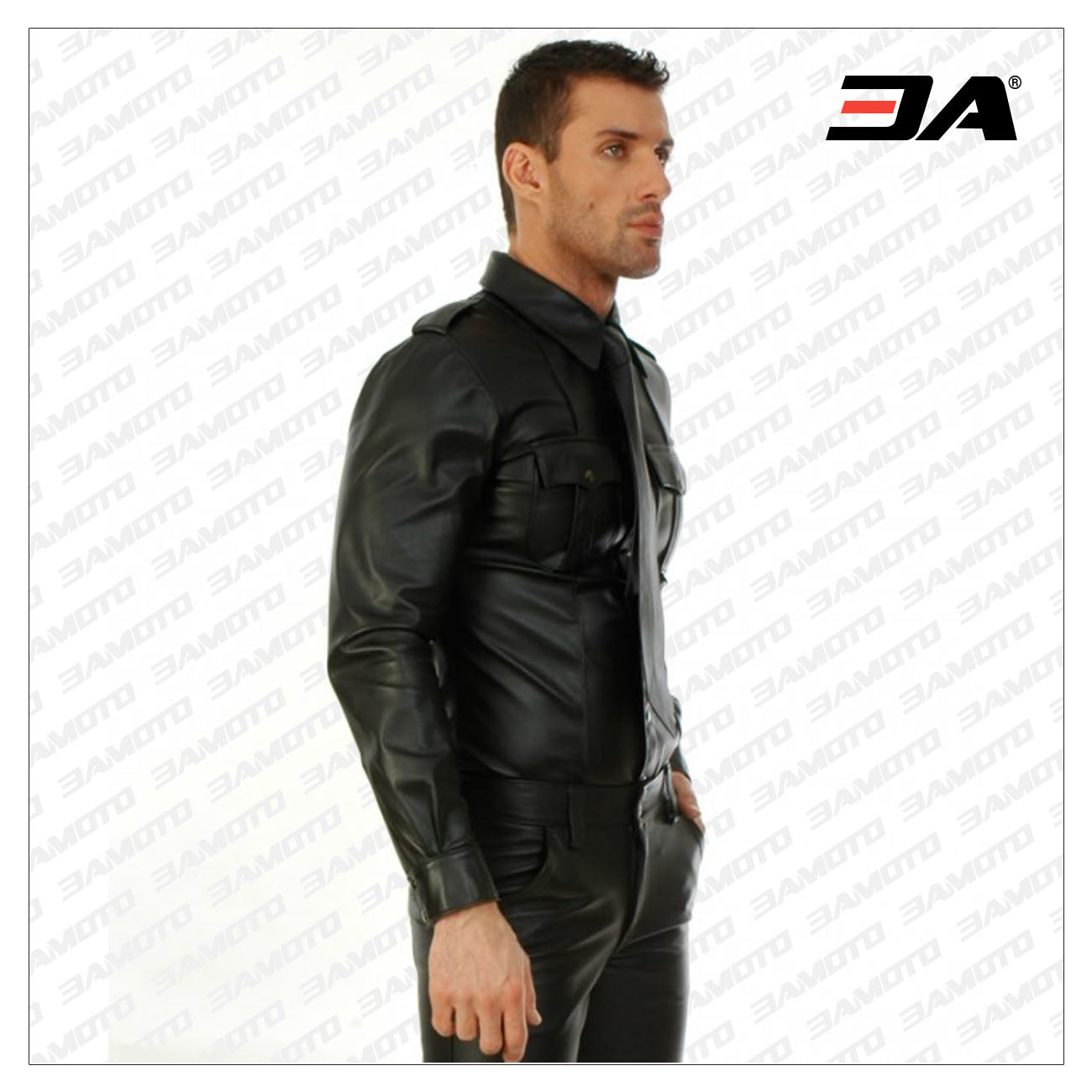 full sleeve leather shirt