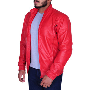 slim fit red jacket