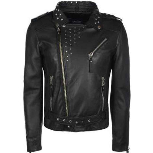 spiked leather jacket - Fashion Leather Jackets USA - 3AMOTO