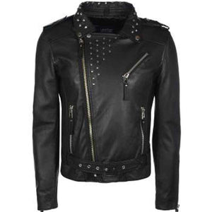 spiked leather jacket