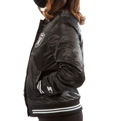 starter las vegas raiders satin jacket