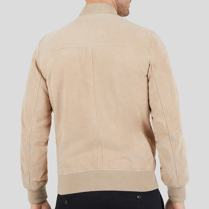 suede leather bomber jacket men