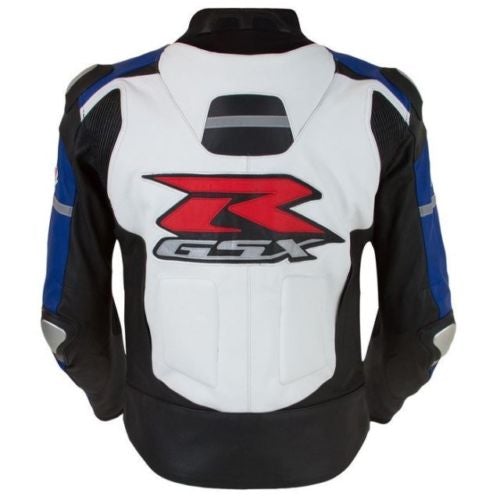 suzuki gsxr blue leather jacket