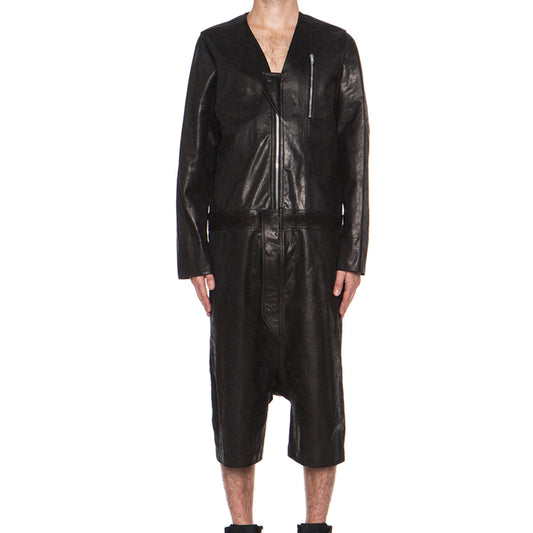 men short leather jumpsuit - 3amoto shop