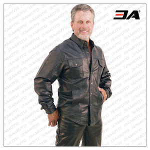 Tall Mens Leather Shirt
