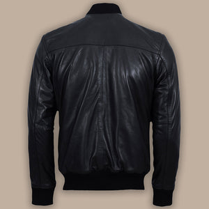 trending men bomber leather jacket
