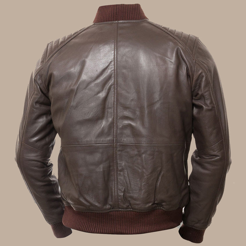 trending men brown bomber jacket