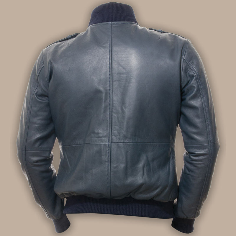 trending mens blue bomber jacket