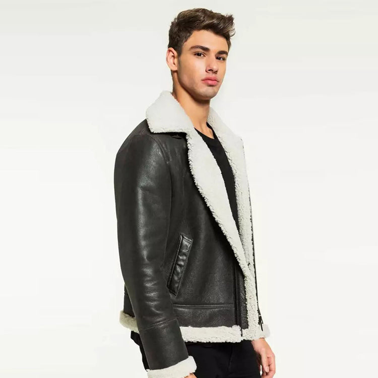 trendy mens shearling jacket