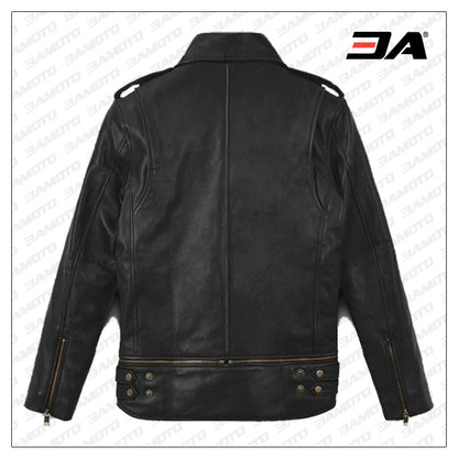 leather biker jacket