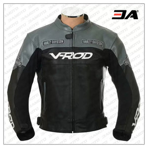 V-rod Harley Davidson Motorcycle Racing Leather Jacket