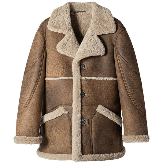 vintage sheepskin rancher coat - Fashion Leather Jackets USA - 3AMOTO