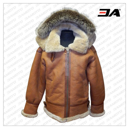 Whiskey Aviator Shearling Jacket