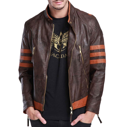 wolverine leather jacket - Fashion Leather Jackets USA - 3AMOTO