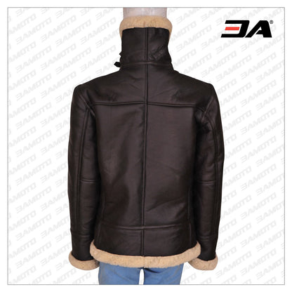 women brown b3 bomber leather jacket