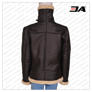 women brown b3 bomber leather jacket