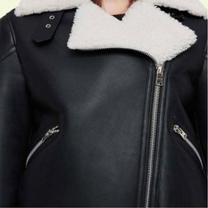 women black motorcycle leather jacket