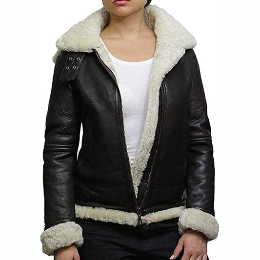 womens b3 shearling jacket - Fashion Leather Jackets USA - 3AMOTO