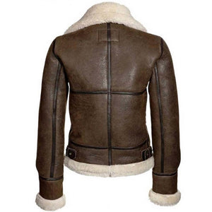womens brown shearling jacket