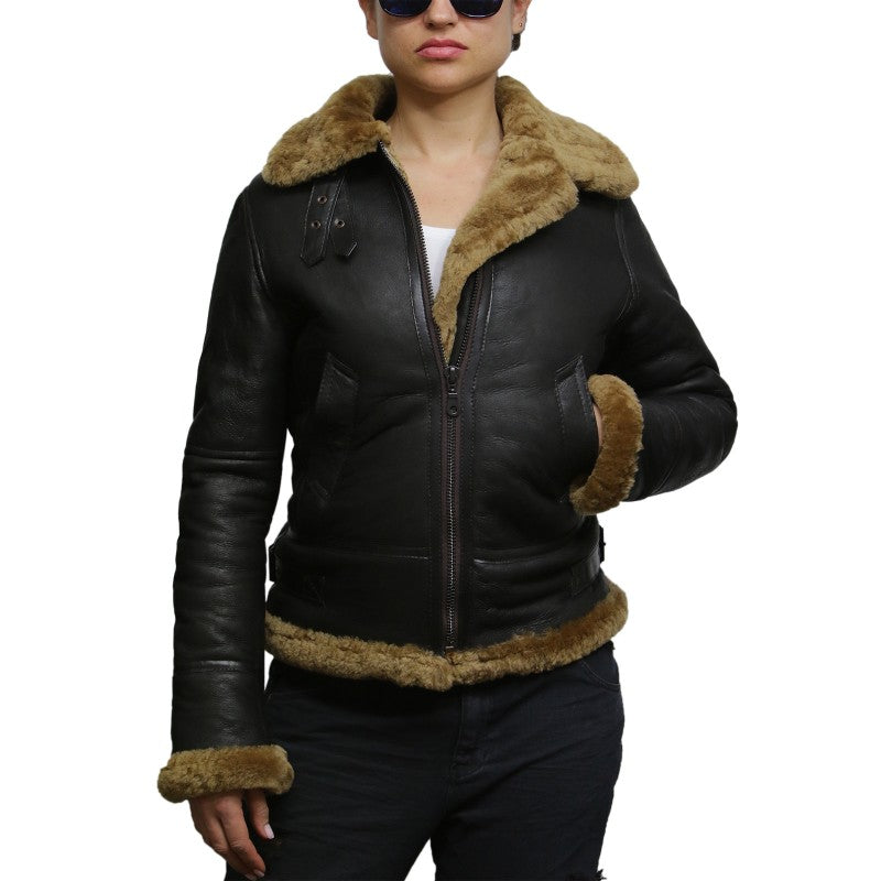 womens flying leather jacket