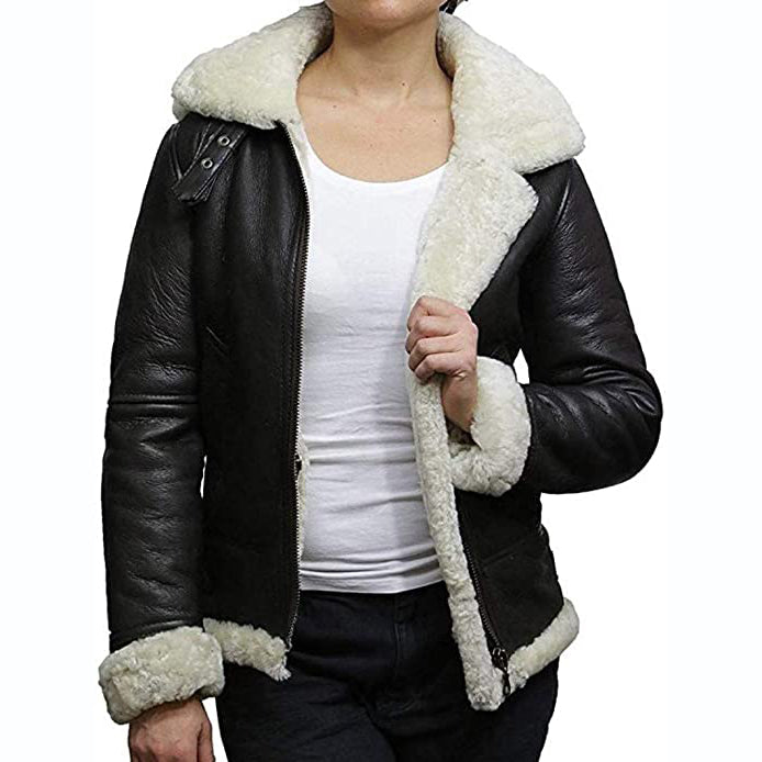 womens fur leather jacket