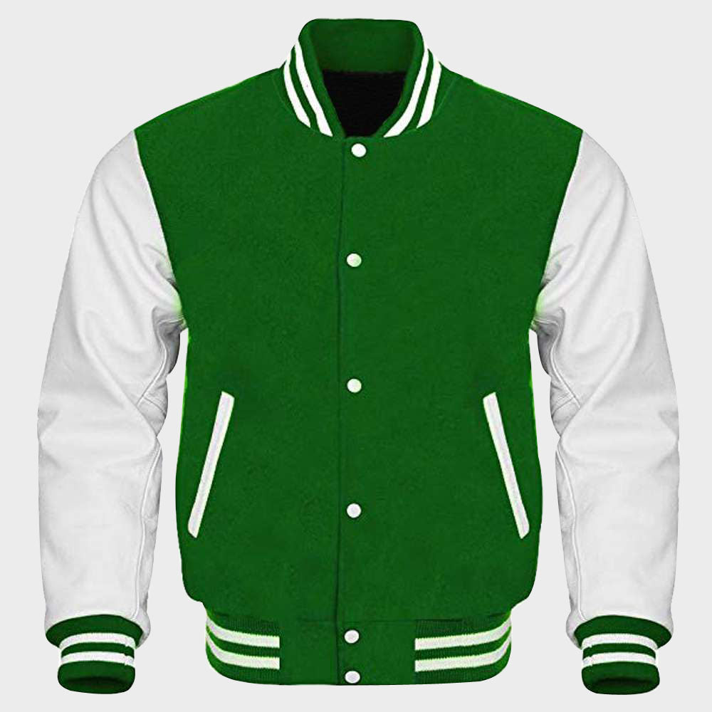 High Quality Womens Green Varsity Jacket | Buy Letterman Jacket for sale