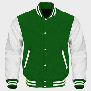 Womens Green Varsity Jacket