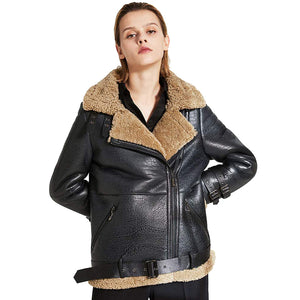 womens leather bomber jacket