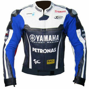 yamaha motorcycle leather racing blue jacket